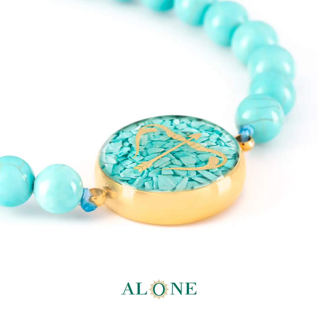 دستبند کوچک بافت فیروزه آذر - Image 2