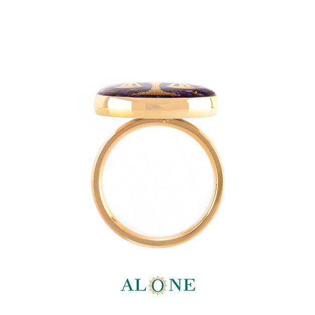 انگشتر گرد تایگر بنفش مهر - Image 2