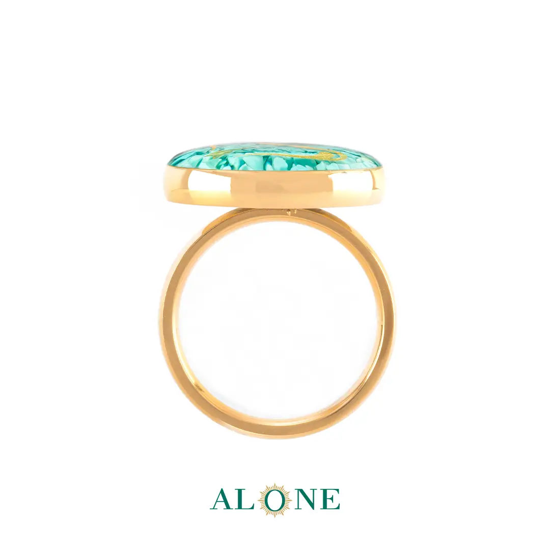 انگشتر گرد فیروزه آذر - Image 2