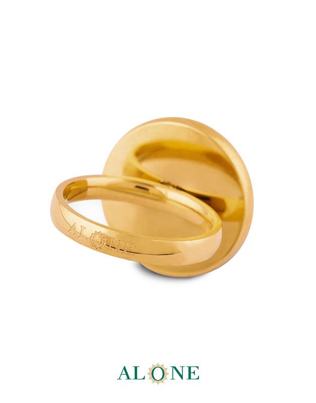 انگشتر گرد اوپال صورتی فرشته - Image 3