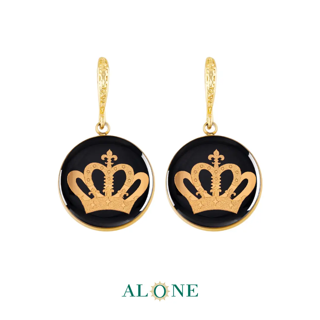 گوشواره گرد انیکس تاج ملکه