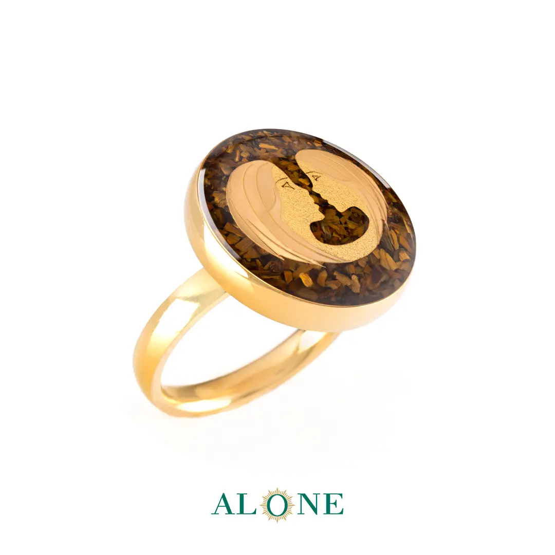 انگشتر گرد تایگر قهوه ای خرداد