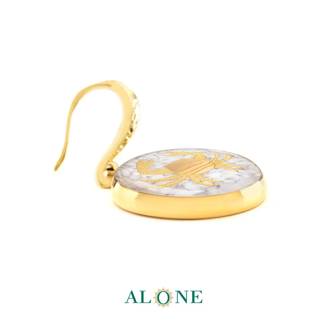 گوشواره گرد صدف تیر - Image 2