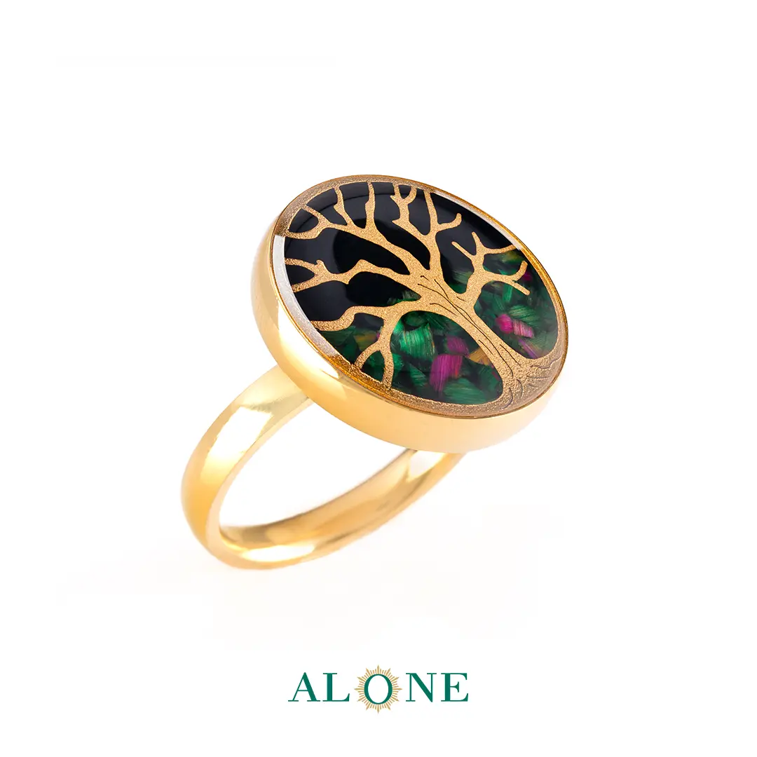 انگشتر گرد انیکس درخت زندگی