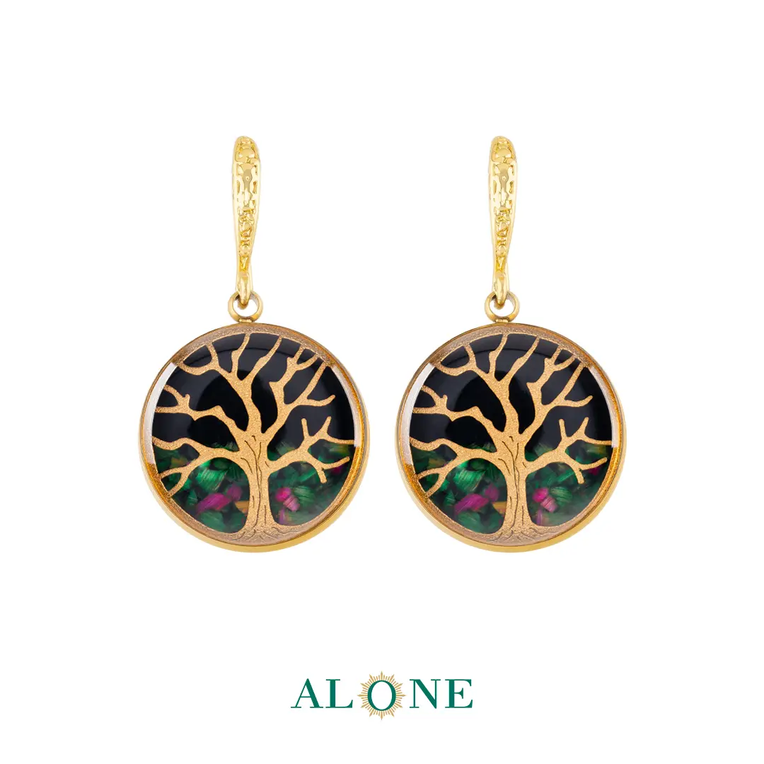 گوشواره گرد انیکس درخت زندگی