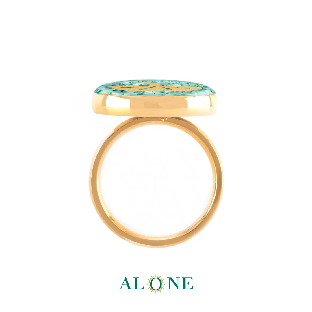 انگشتر گرد فیروزه رقص سماع - Image 2