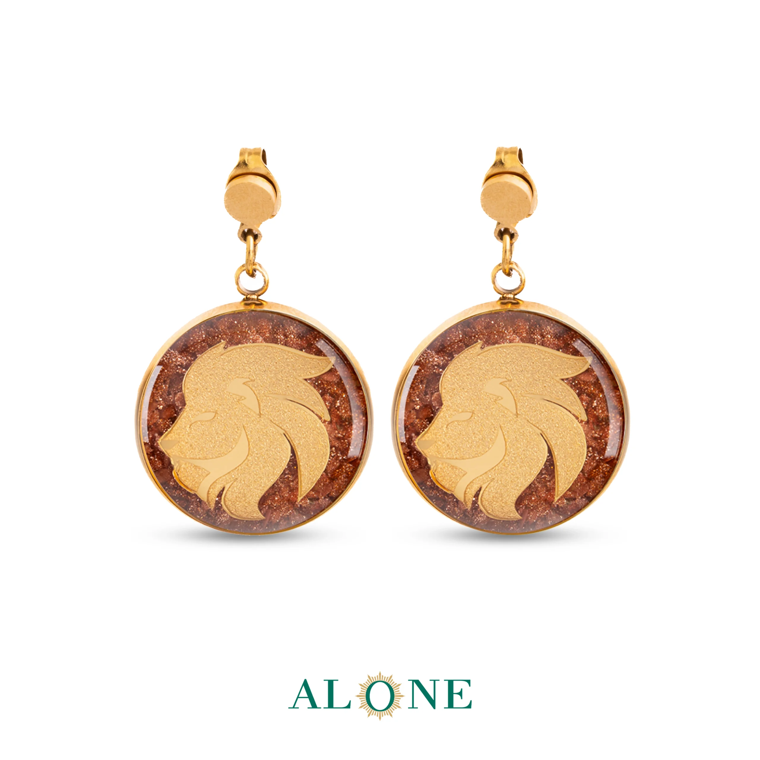 گوشواره گرد دلربا آجری مرداد