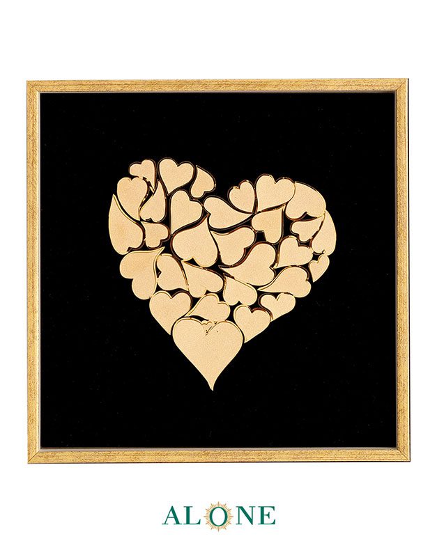 تابلو سی قلب مشکی 31*31 - Image 2