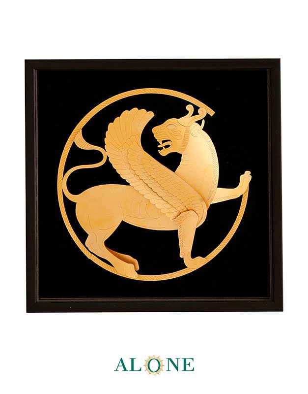 تابلو شیر بالدار مشکی 31*31 - Image 2