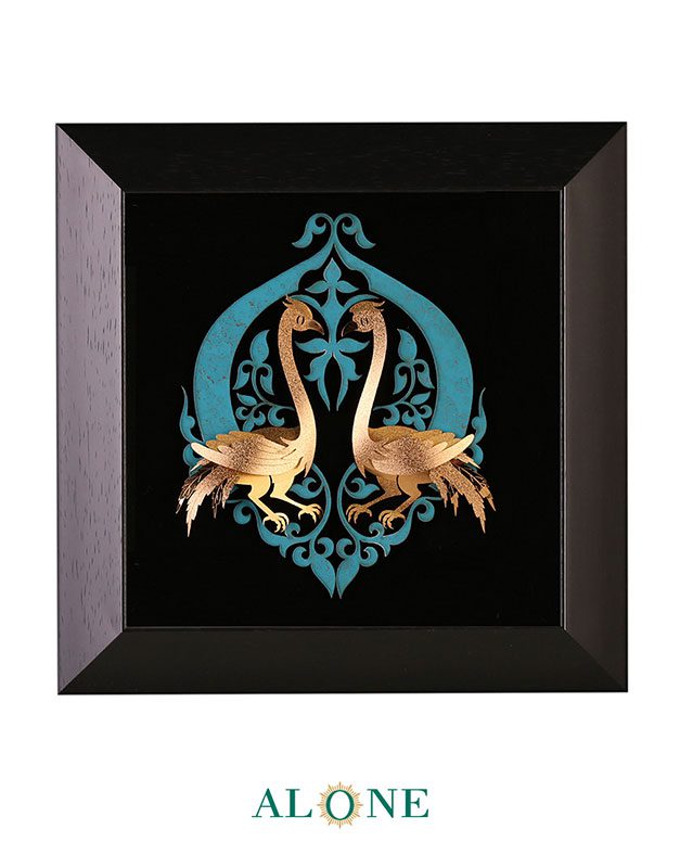 تابلو فراش مرغ مشکی 36*36 - Image 2