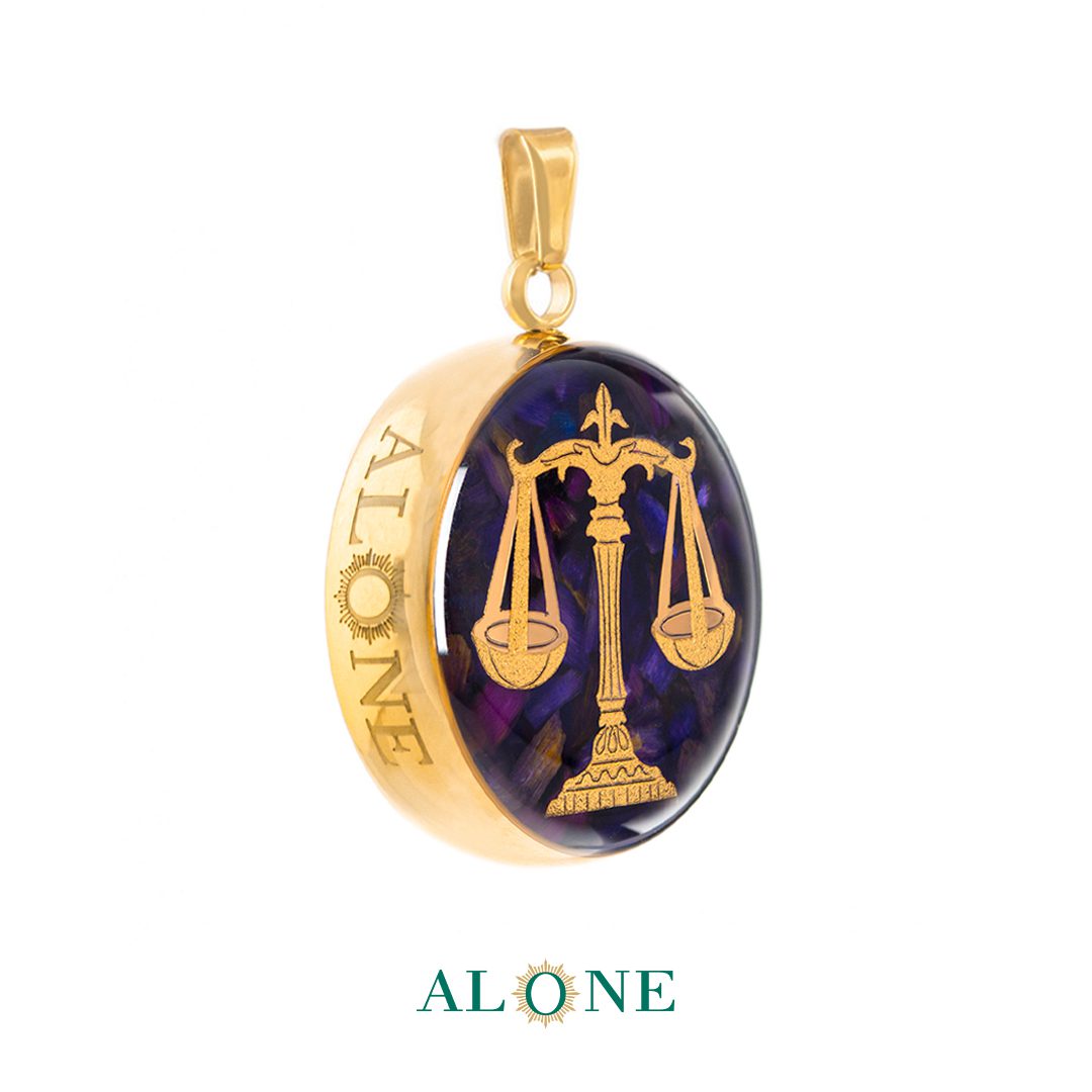 آویز کوچک گرد تایگر بنفش مهر - Image 2