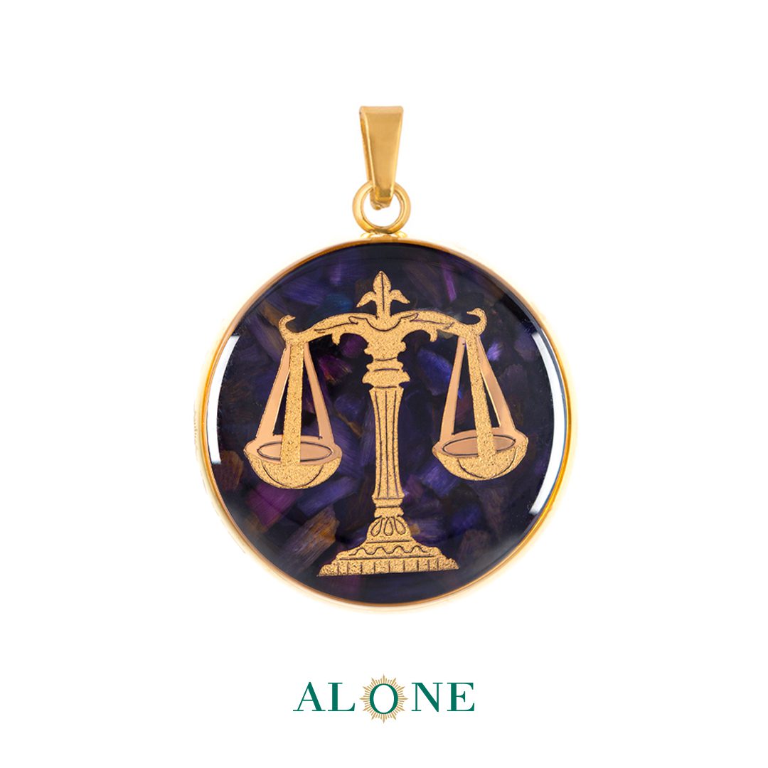 آویز کوچک گرد تایگر بنفش مهر