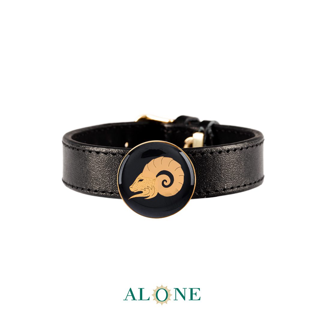 بند مچ چرم مشکی مردانه فروردین