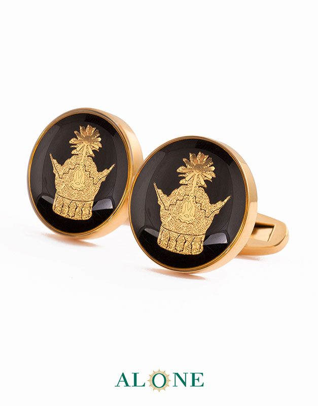 دکمه سردست گرد انیکس تاج - Image 2