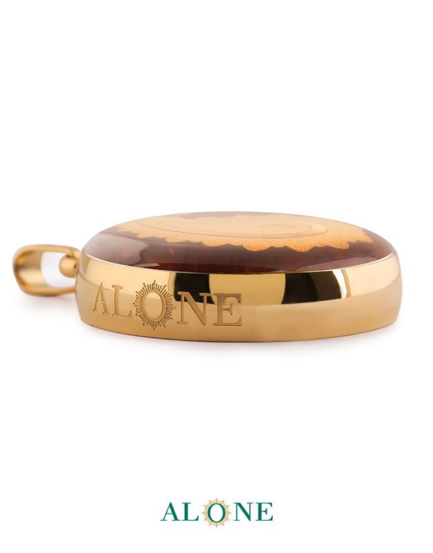 آویز بزرگ گرد عقیق بته جقه - Image 3