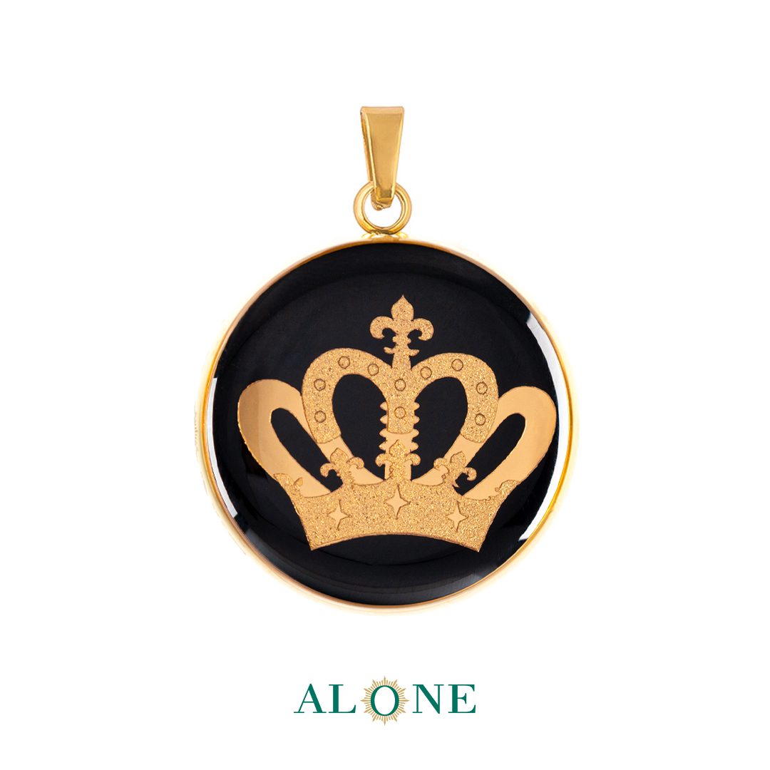 آویز بزرگ گرد انیکس تاج ملکه