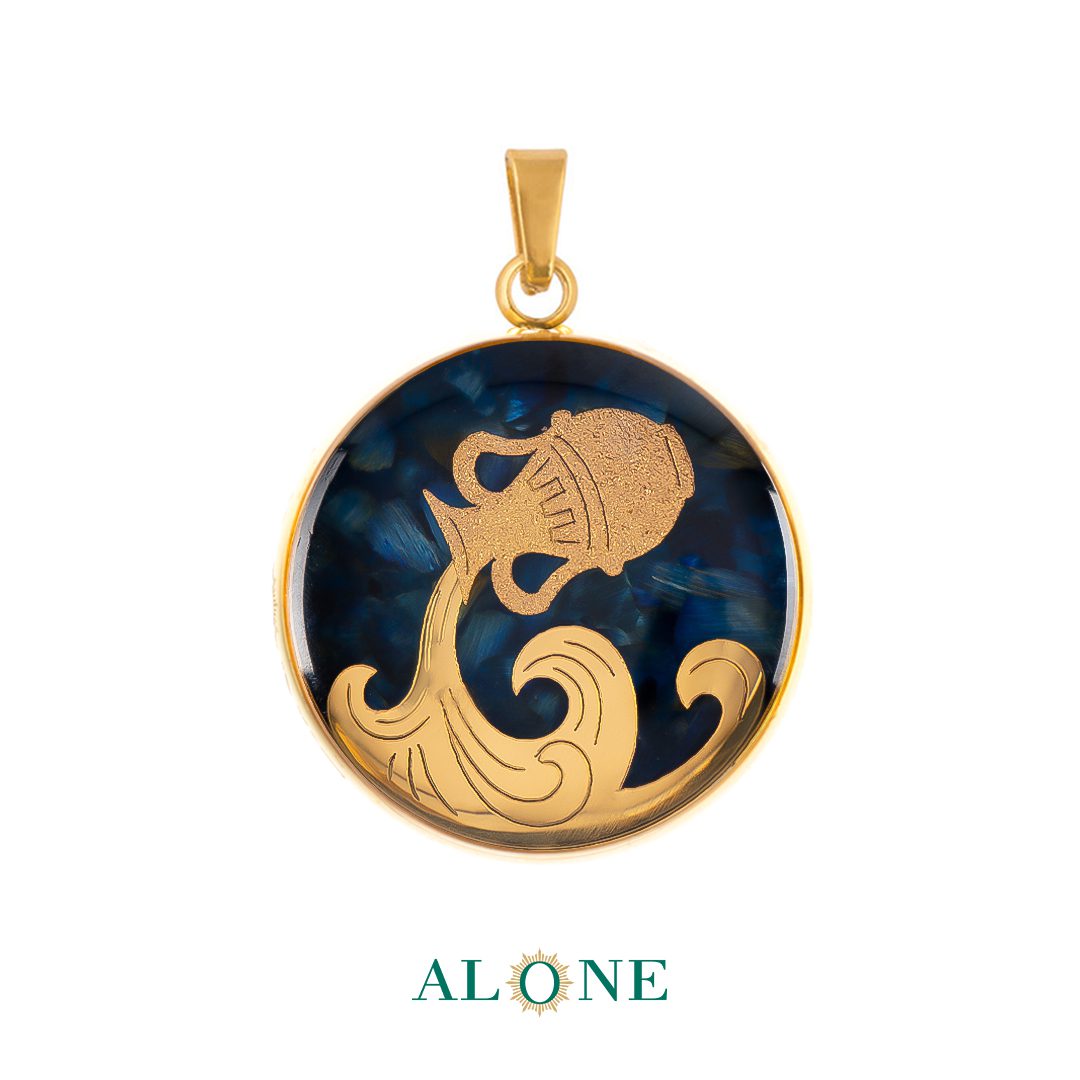 آویز کوچک گرد تایگر سرمه ای بهمن