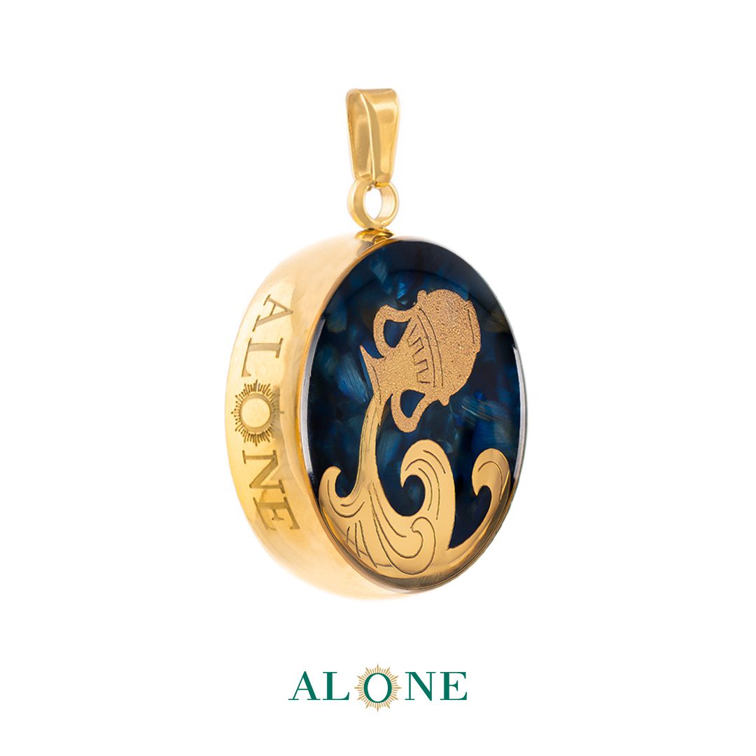 آویز کوچک گرد تایگر سرمه ای بهمن - Image 2