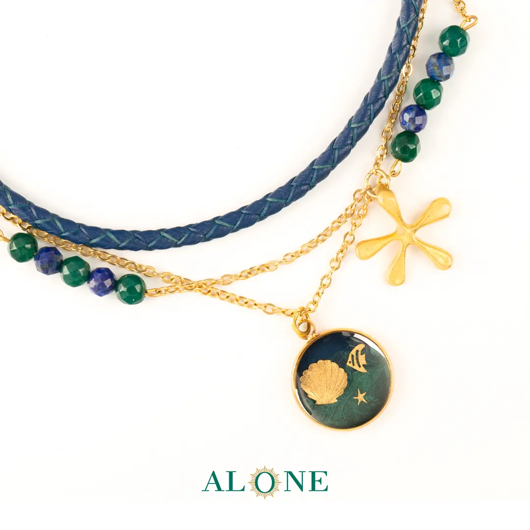 پابند گرد سبز آبی آکواریوم - Image 2