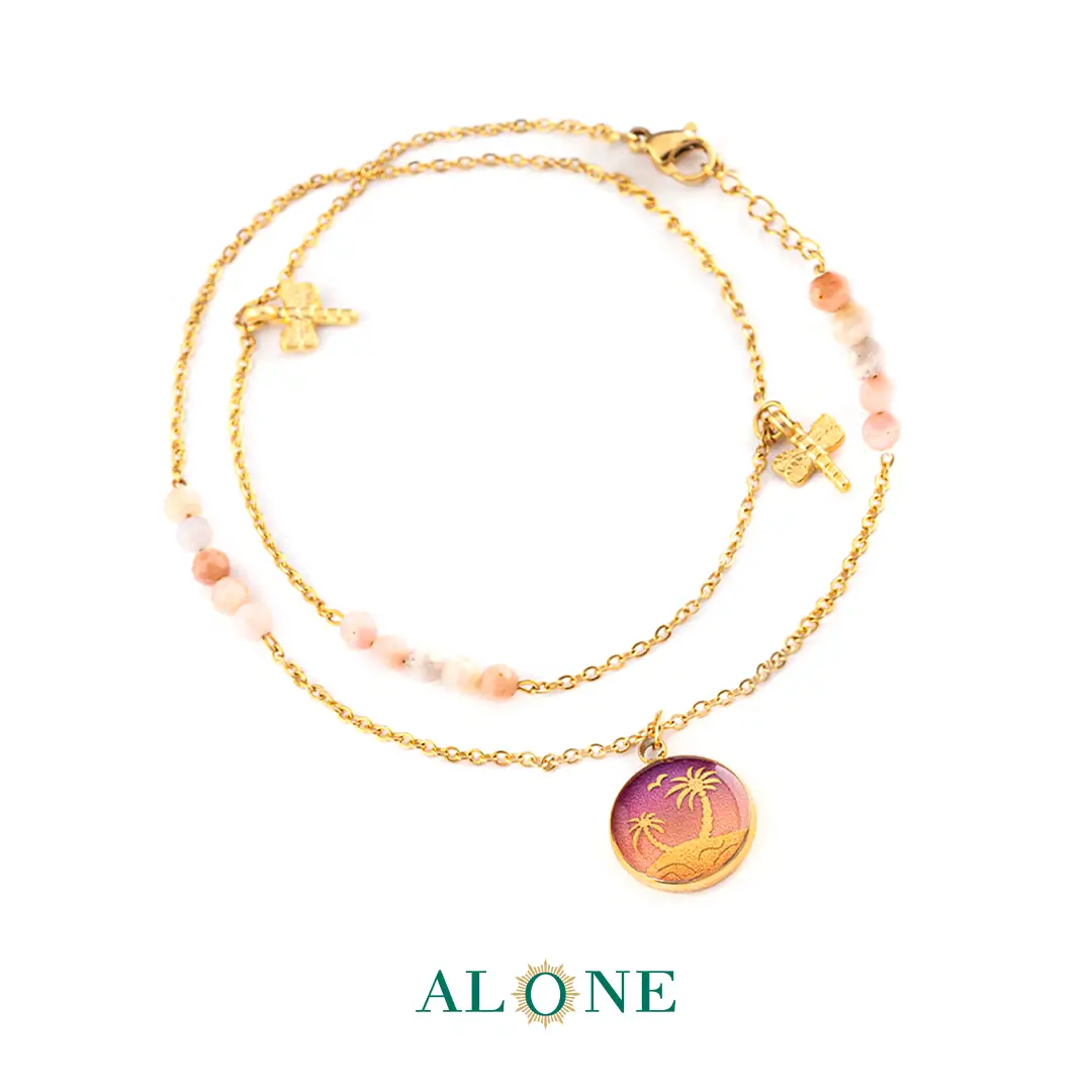 پابند گرد اوپال صورتی نخل