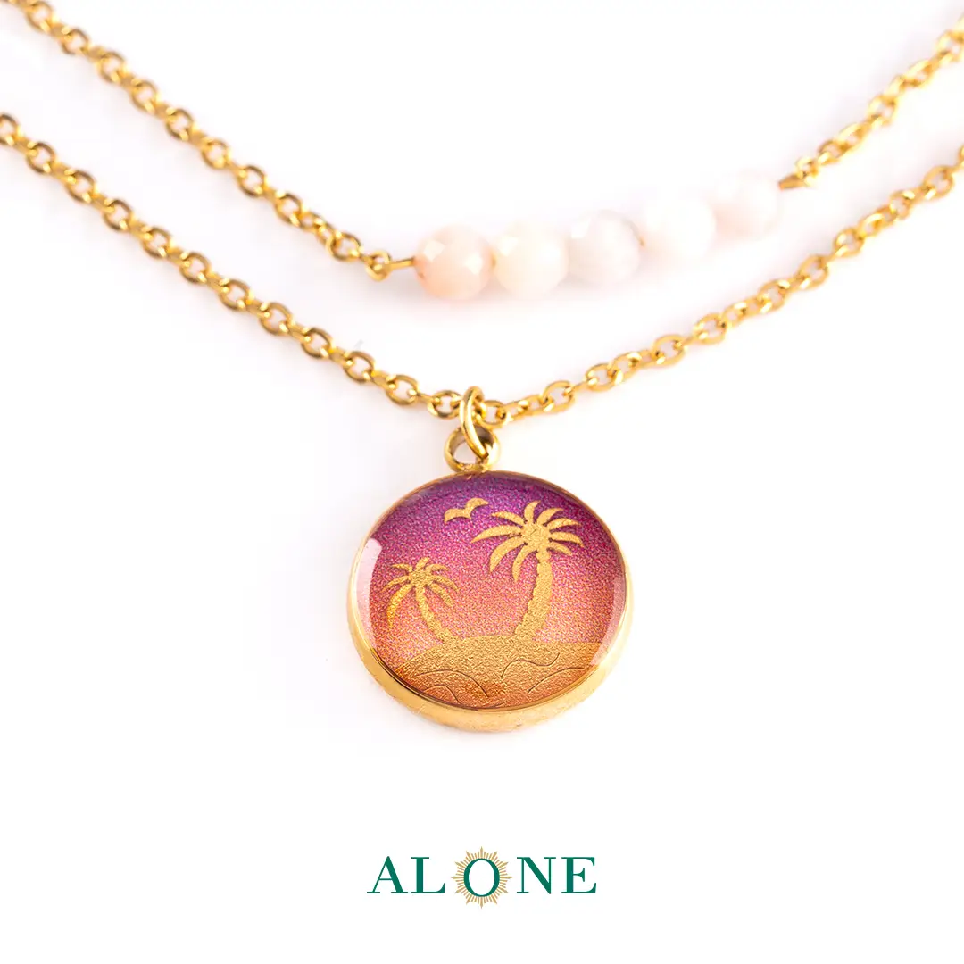 پابند گرد اوپال صورتی نخل - Image 2