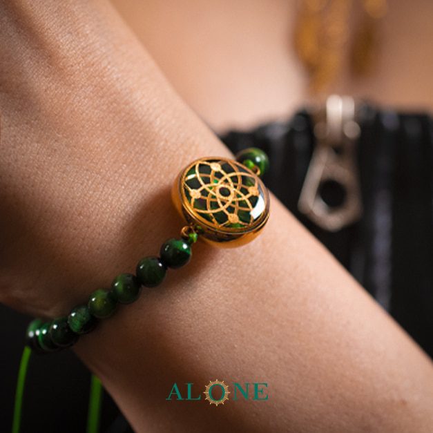 دستبند کوچک بافت تایگر سبز دریم کچر - Image 2