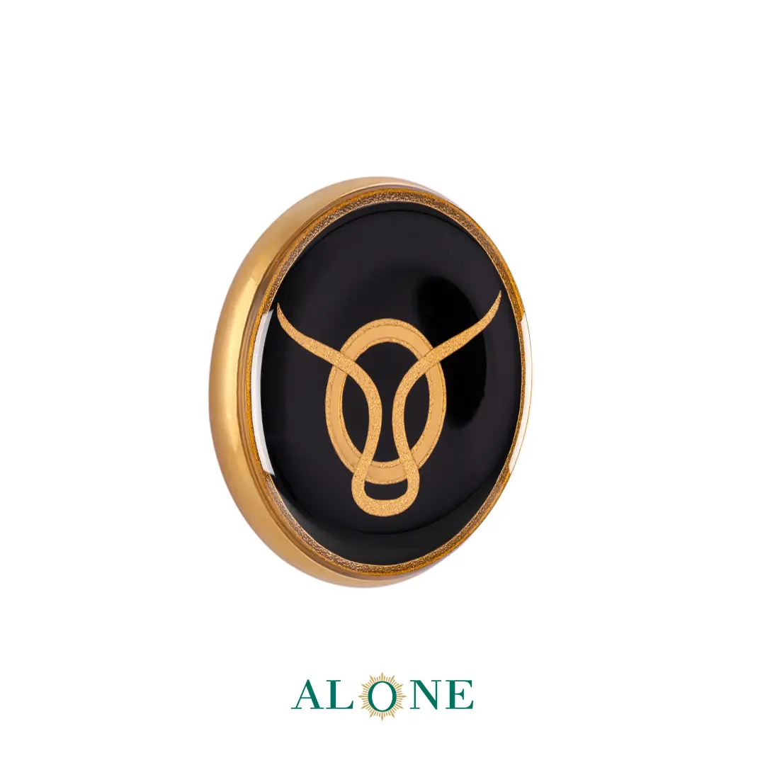 پلاک دستبند چرم زنانه گرد سایز 20 انیکس اردیبهشت خطی - Image 2