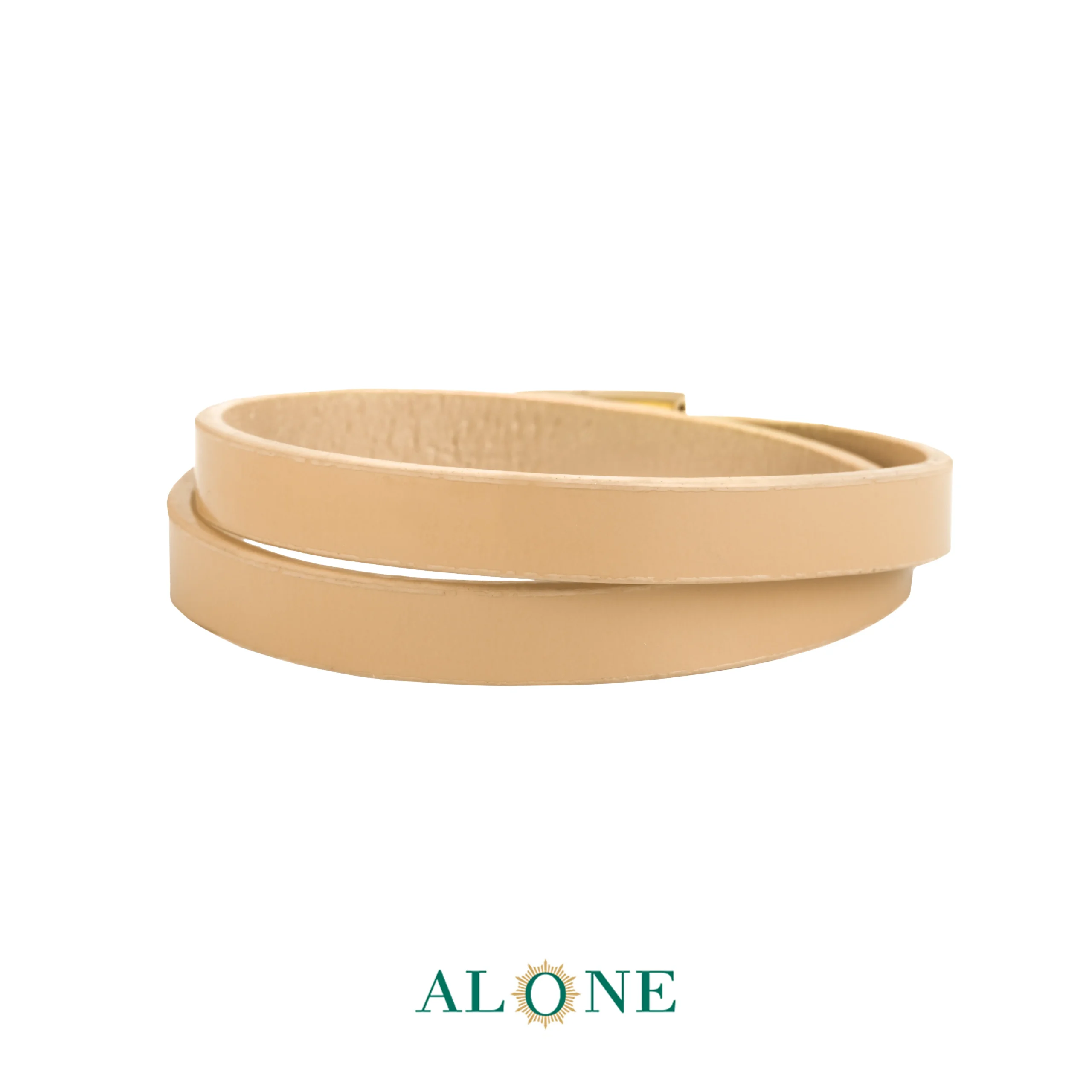 بند مچ چرم دو دور کرم مات-براق 14-70-2068