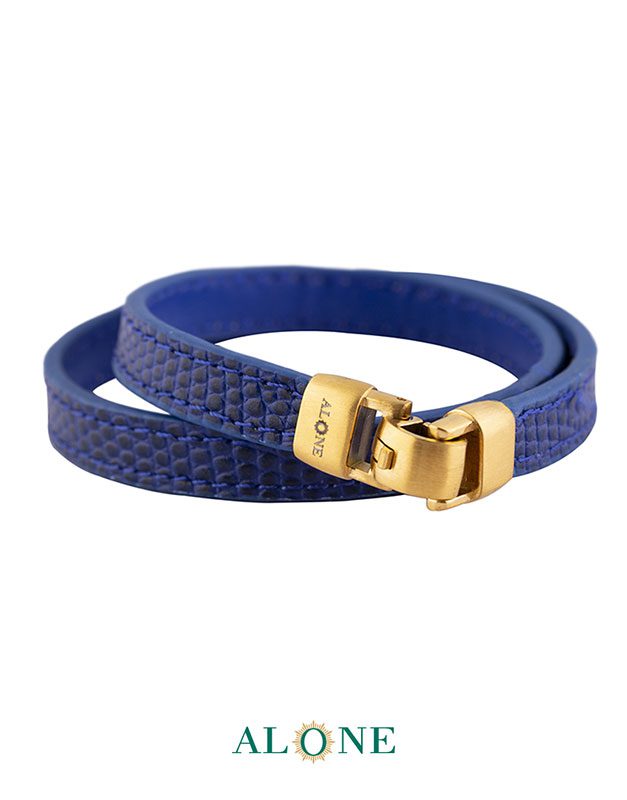 بند مچ چرم دو دور آبی 1-1-1070 - Image 2