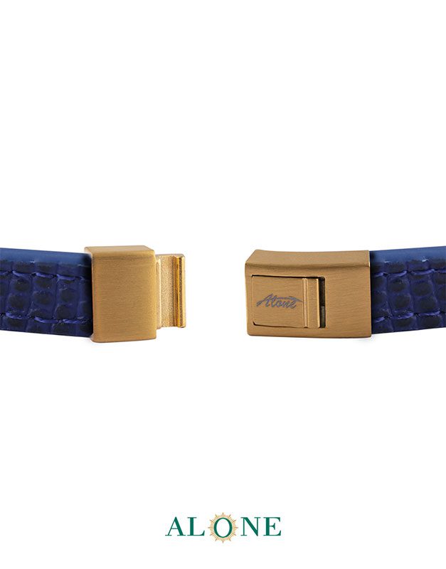 بند مچ چرم دو دور آبی 1-1-1070 - Image 3