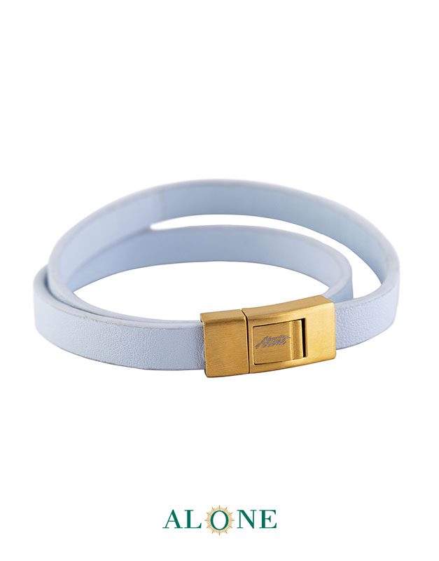 بند مچ چرم دو دور آبی 4-2069 - Image 2