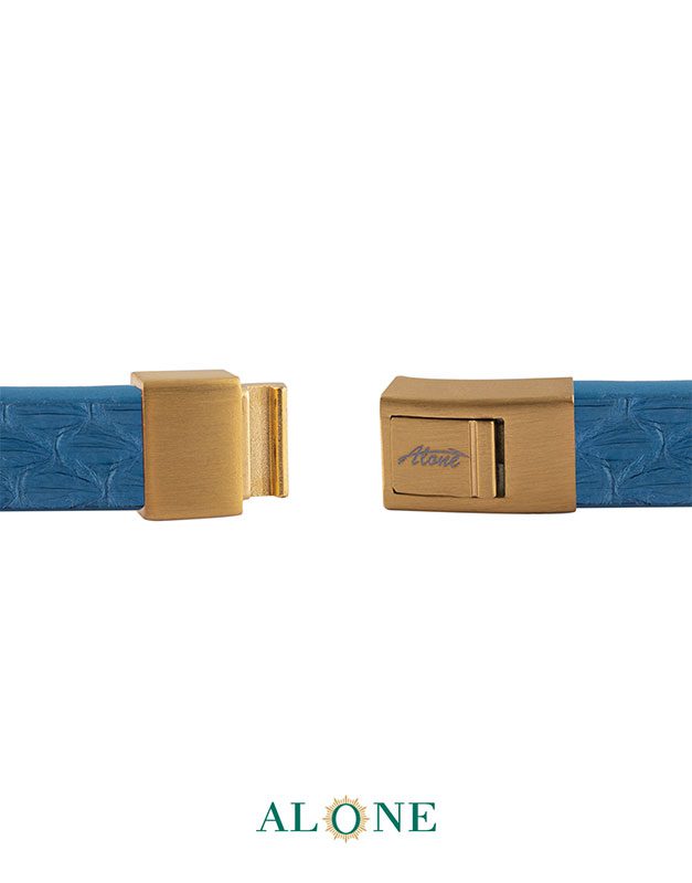 بند مچ چرم دو دور آبی-مشكي 4-10-2068 - Image 3