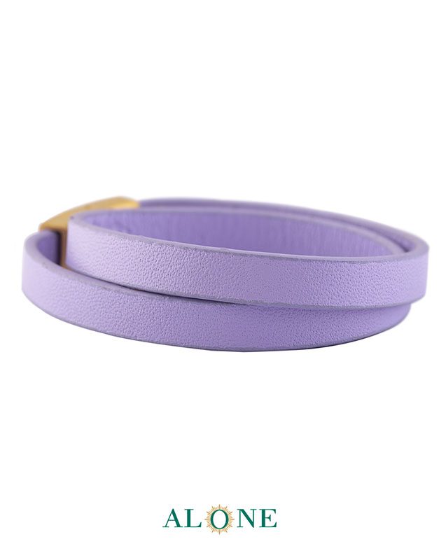 بند مچ چرم دو دور بنفش 13-2069