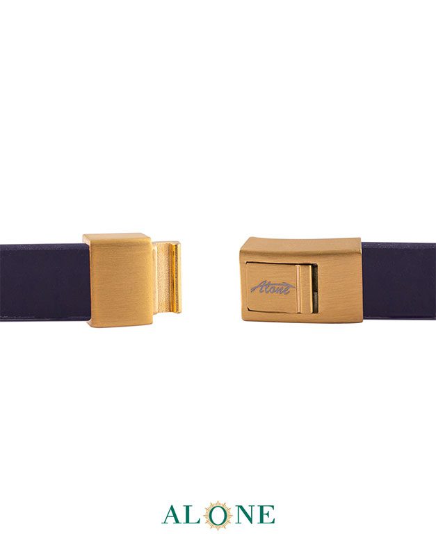 بند مچ چرم دو دور بنفش براق-مات 2-6-2066 - Image 3