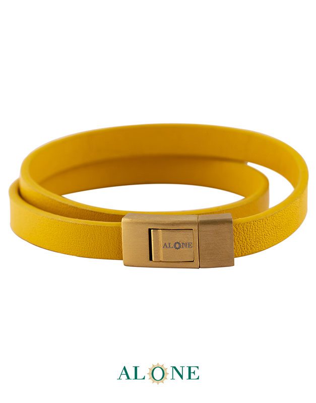 بند مچ چرم دو دور زرد 17-2070 - Image 2