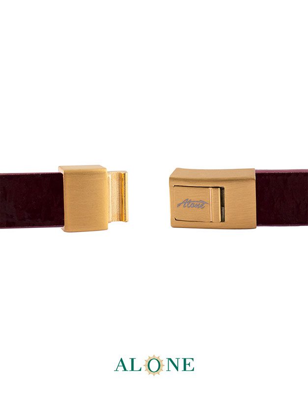 بند مچ چرم دو دور زرشكي براق-مات 3-9-2066 - Image 3