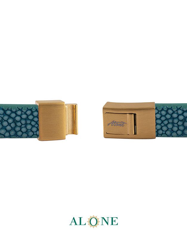 بند مچ چرم دو دور سبز 15-2068