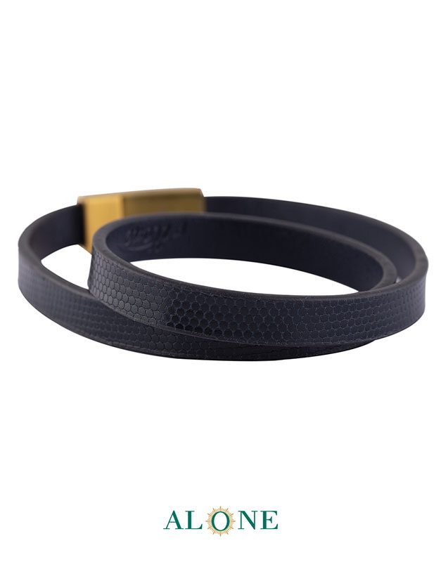 بند مچ چرم دو دور سورمه اي 10-2070