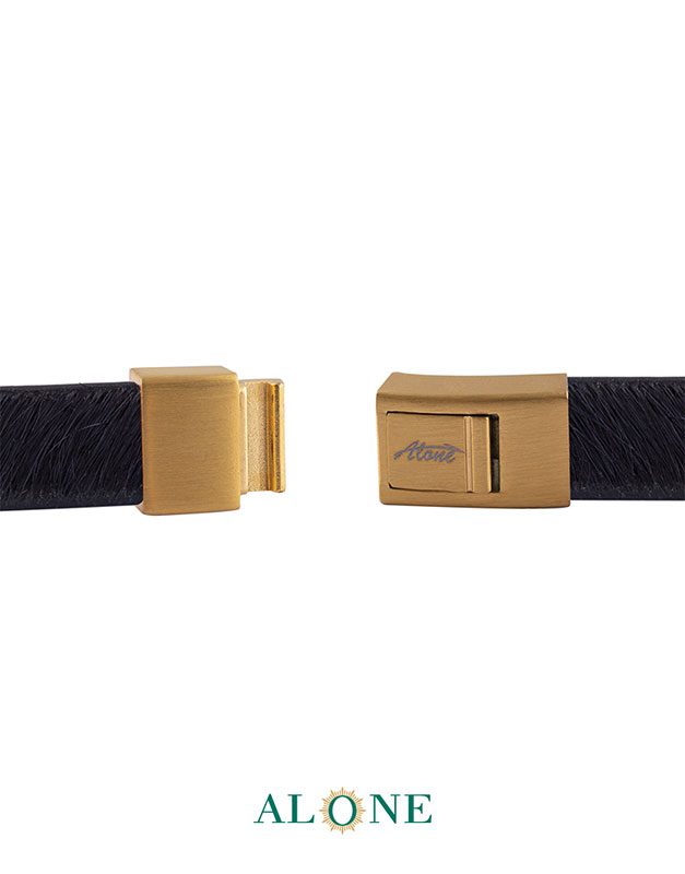 بند مچ چرم دو دور سورمه اي 18-2070