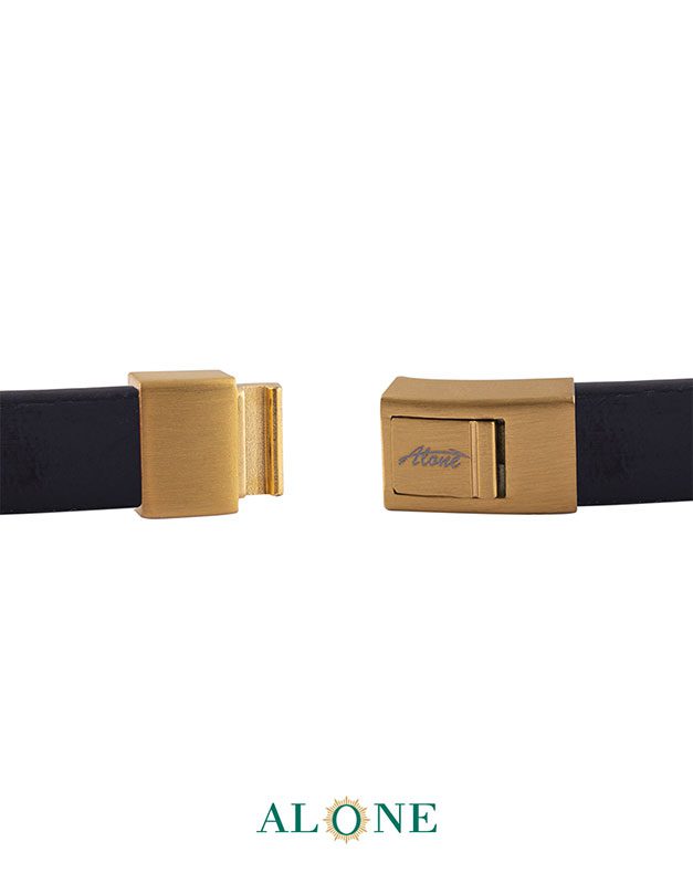 بند مچ چرم دو دور سرمه ای براق-مات 9-2070 - Image 3