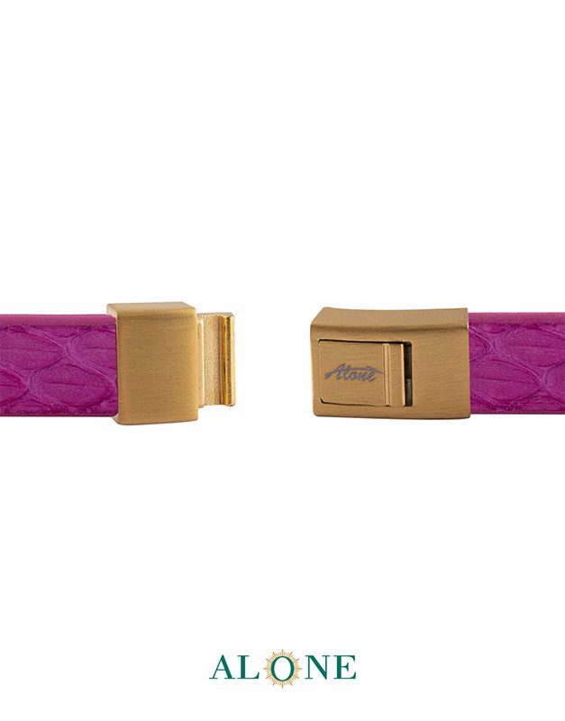 بند مچ چرم دو دور صورتي-مشكي 10-10-2068 - Image 3