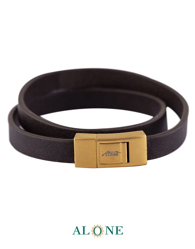 بند مچ چرم دو دور قهوه اي 6-2070