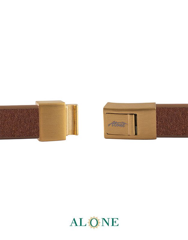 بند مچ چرم دو دور قهوه اي 6-6-2066 - Image 3