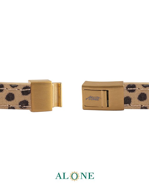 بند مچ چرم دو دور كرم-قهوه اي 2-1-1068 - Image 3