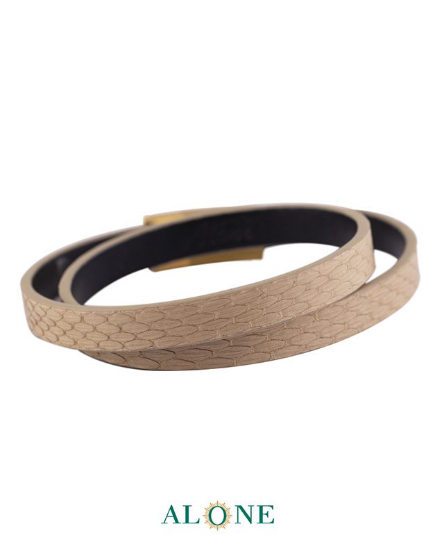 بند مچ چرم دو دور كرم-مشكي 3-10-2068