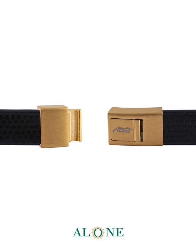 بند مچ چرم دو دور مشكي 7-2070 - Image 3