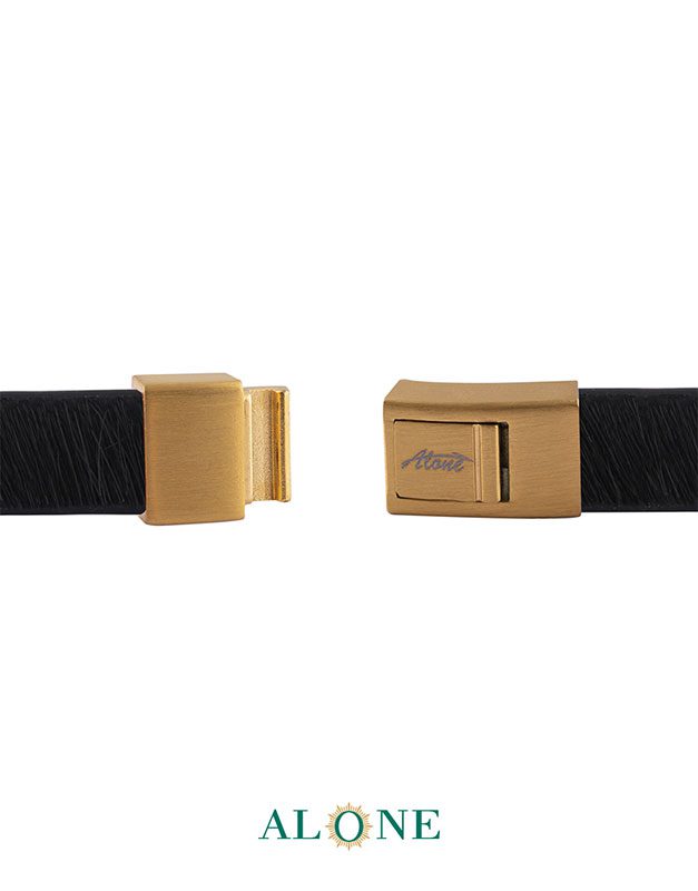 بند مچ چرم دو دور مشكي-قهوه اي 14-2066 - Image 3