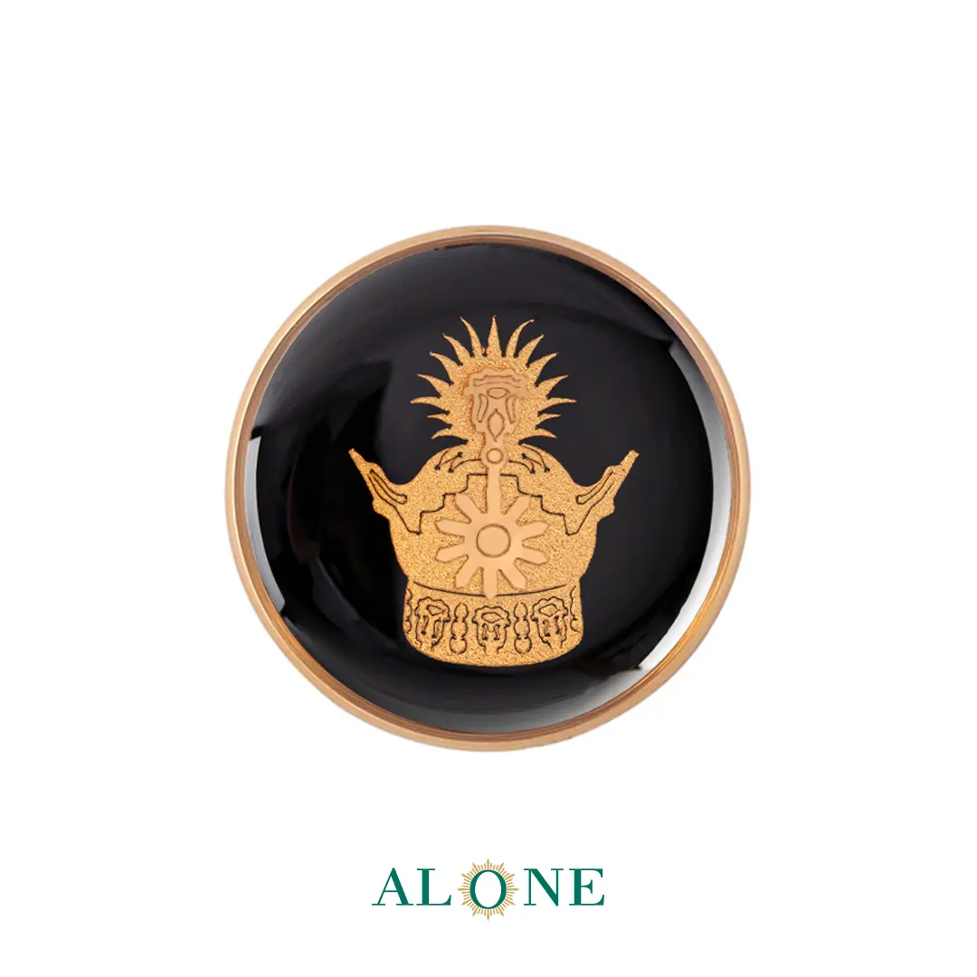 پلاک دستبند چرم زنانه گرد سایز 20 انیکس تاج