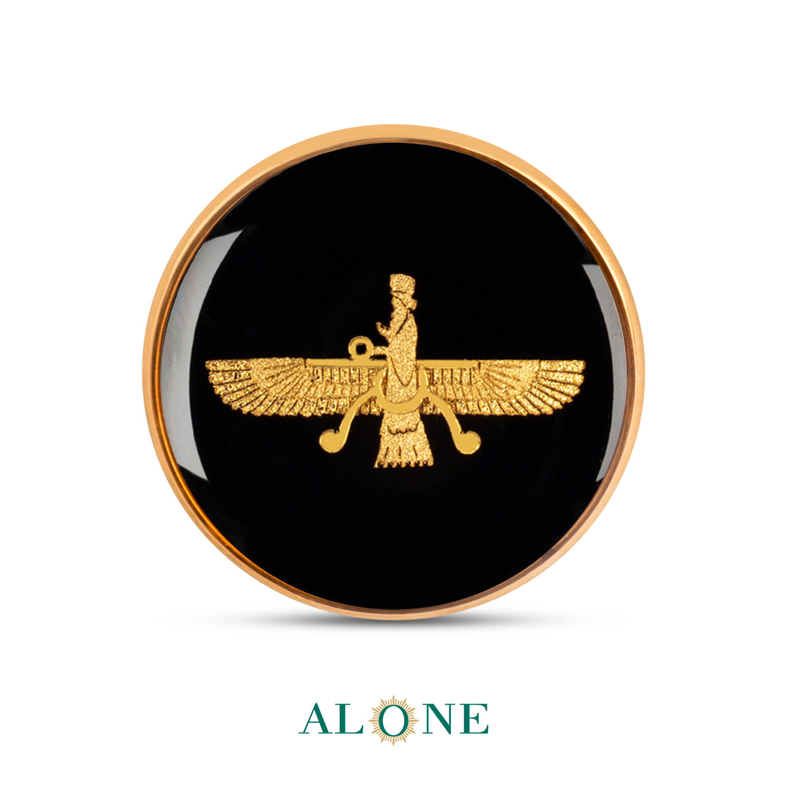 پلاک دستبند چرم مردانه گرد سایز 25 انیکس فروهر