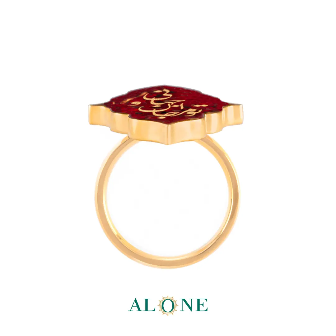 انگشتر سنتی گارنت تو مرا جان و جهانی - Image 2